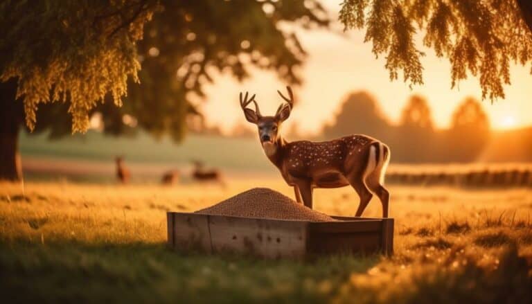 feeding deer on farms