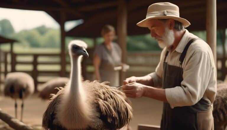 ostrich care and handling